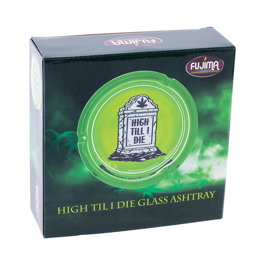 GREEN HIGH TIL I DIE GLASS ASHTRAY
