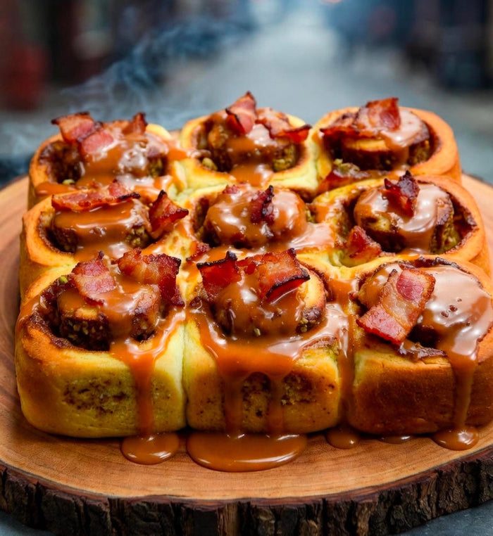 Cannabis-Infused Miso-Caramel Bacon Cinnamon Rolls That Delete Your Childhood Home from Google Maps