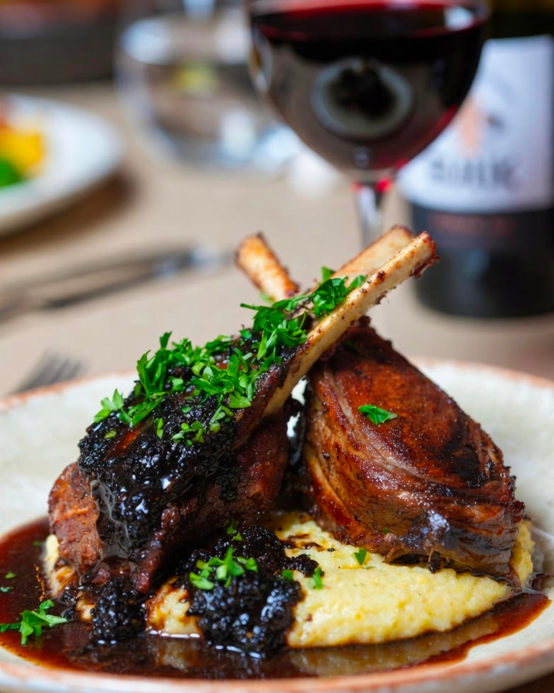 48-Hour Short Rib with Smoked Bone Marrow Butter and Black Truffle