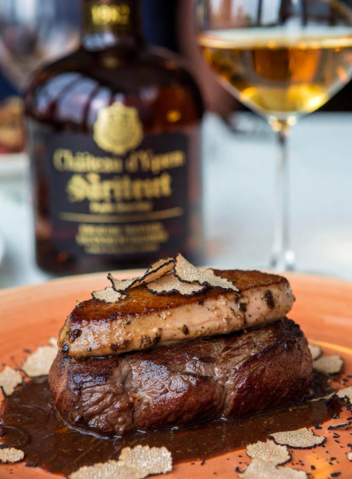 Wagyu A5 Striploin Rossini with Périgord Truffle, Madeira Jus, and Infused Foie Gras Butter