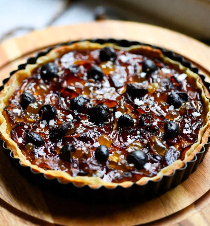 Black Garlic & Cannabis Caramelized Onion Tart with 15 mg