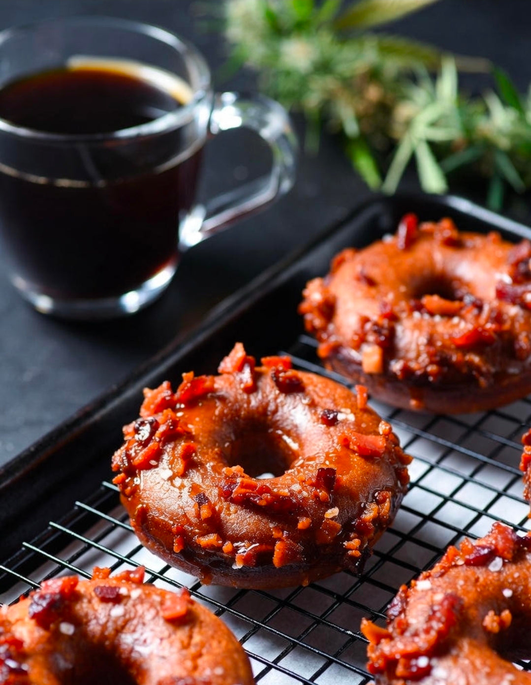Maple-Bacon “Breakfast of Champions” THC Donuts (25 mg each)
