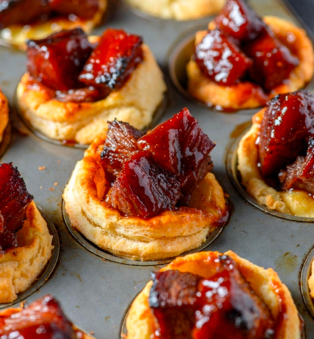 Kansas City Burnt-End Brisket Bombs with THC-Infused Sweet & Smoky Sauce (100 mg each)