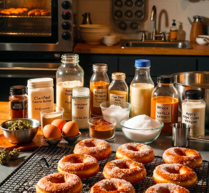 Pumpkin Spice THC Donuts
