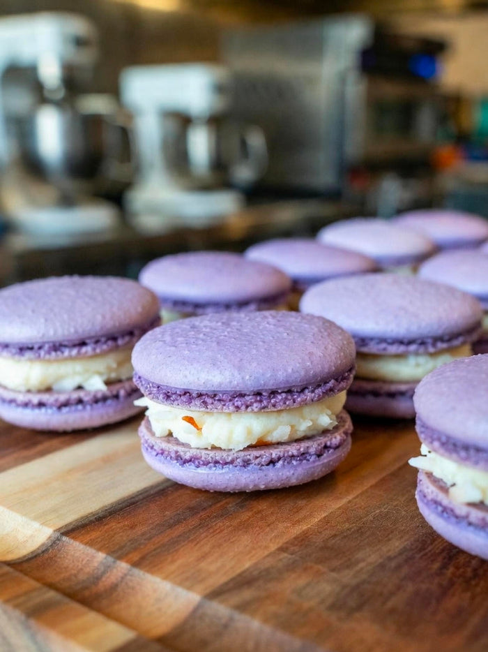 Ube Coconut THC Macarons
