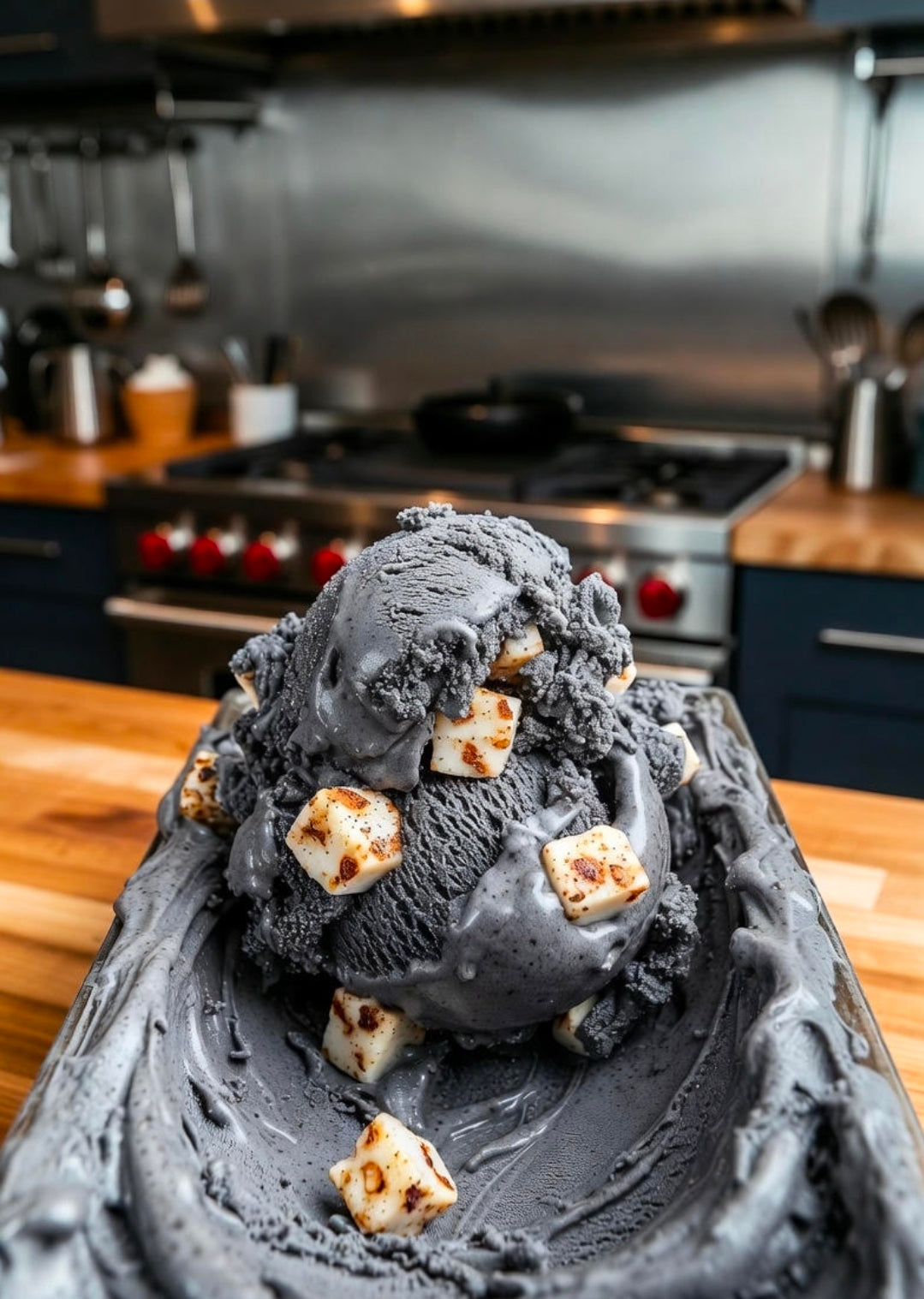 Black Sesame Mochi THC Ice Cream