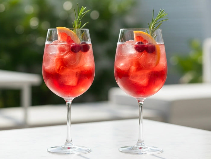 CANNABIS-INFUSED CHILL GRAPEFRUIT CRANBERRY SPRITZ MOCKTAI
