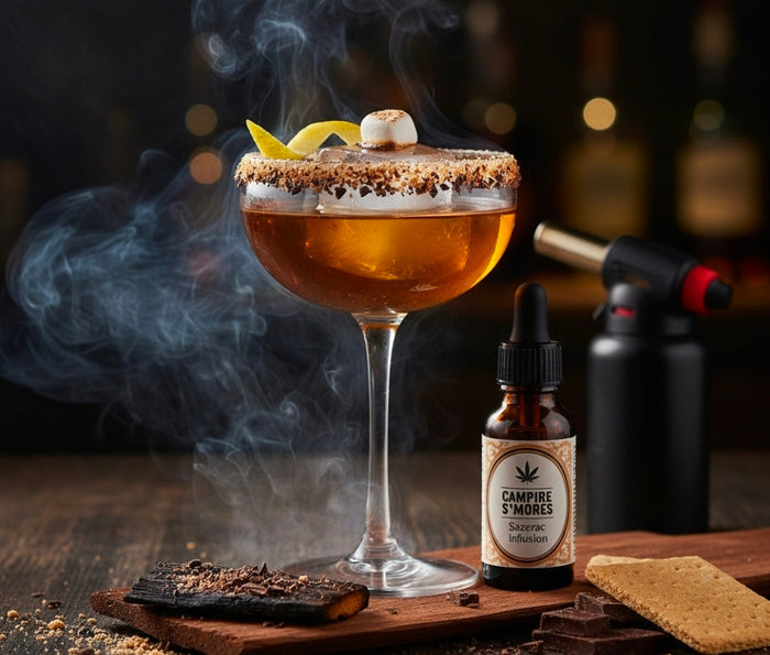 CAMPFIRE SMORES SAZERAC MOCKTAIL
