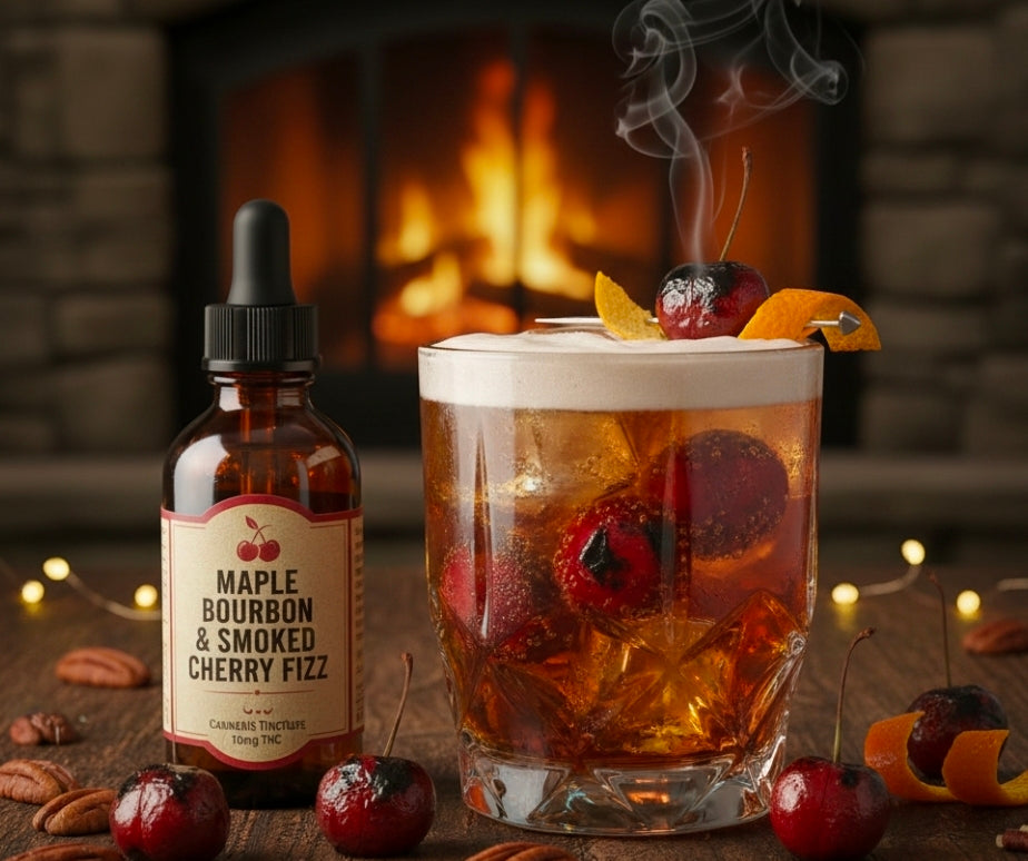 MAPLE BOURBON & SMOKED CHERRY FIZZ