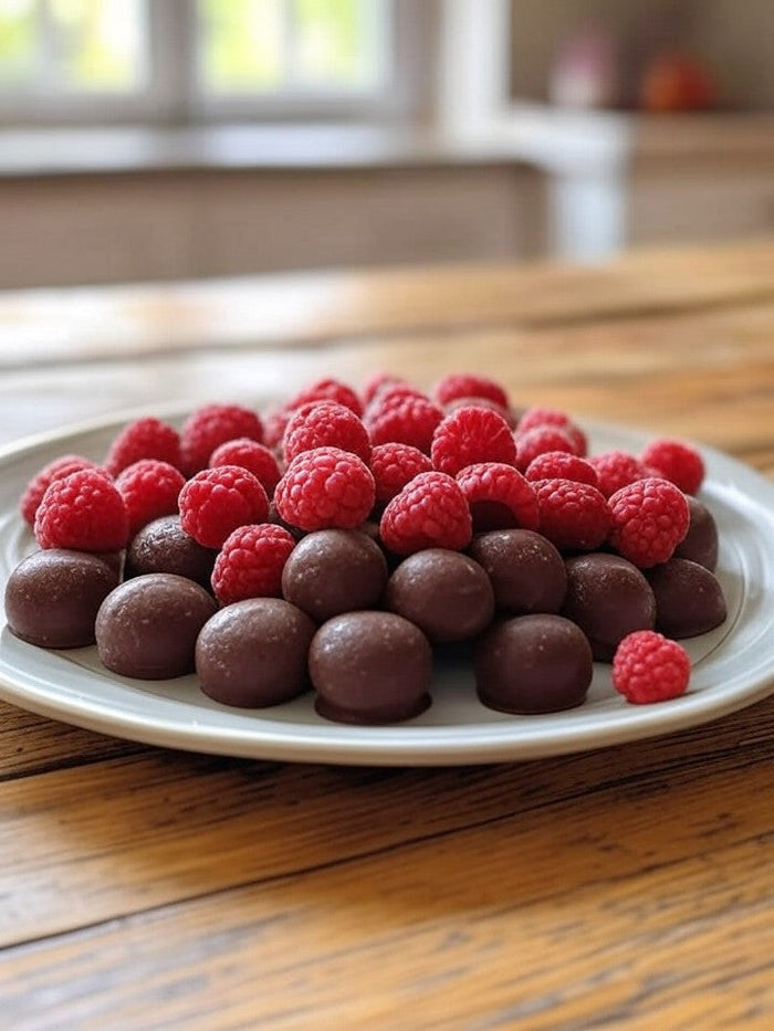 Chocolate Raspberry Canna-Ganache Bonbons