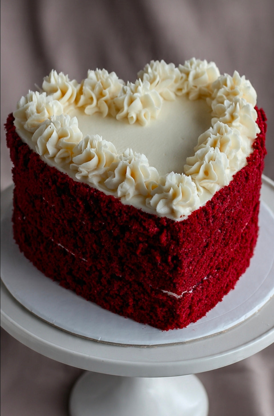 Red Velvet Canna-Heart Cake with Cream Cheese Frosting