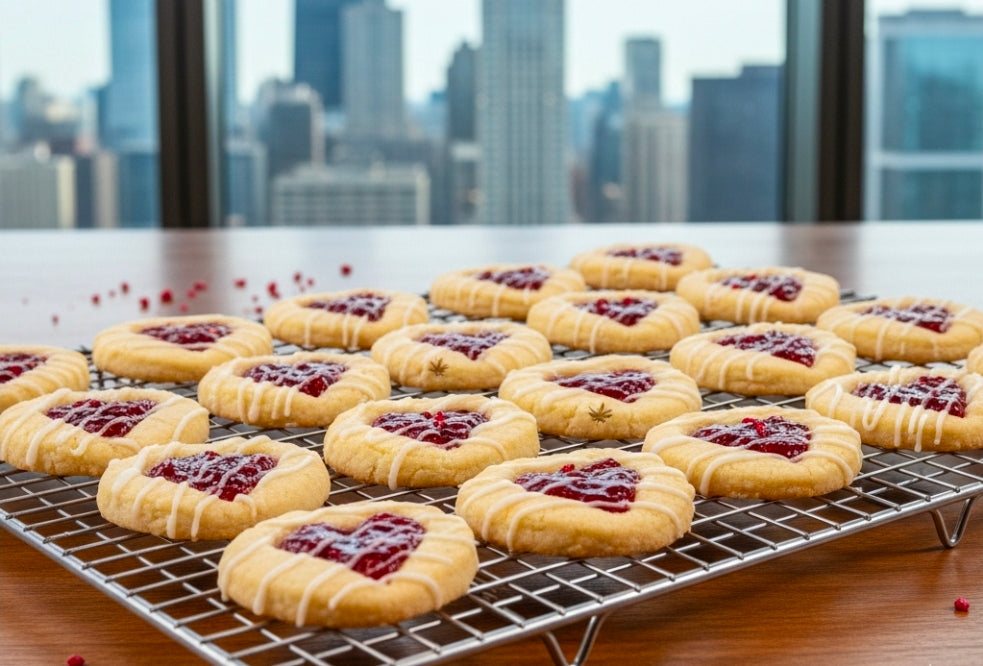 CANNA-RASPBERRY JAM THUMBPRINT HEARTS
