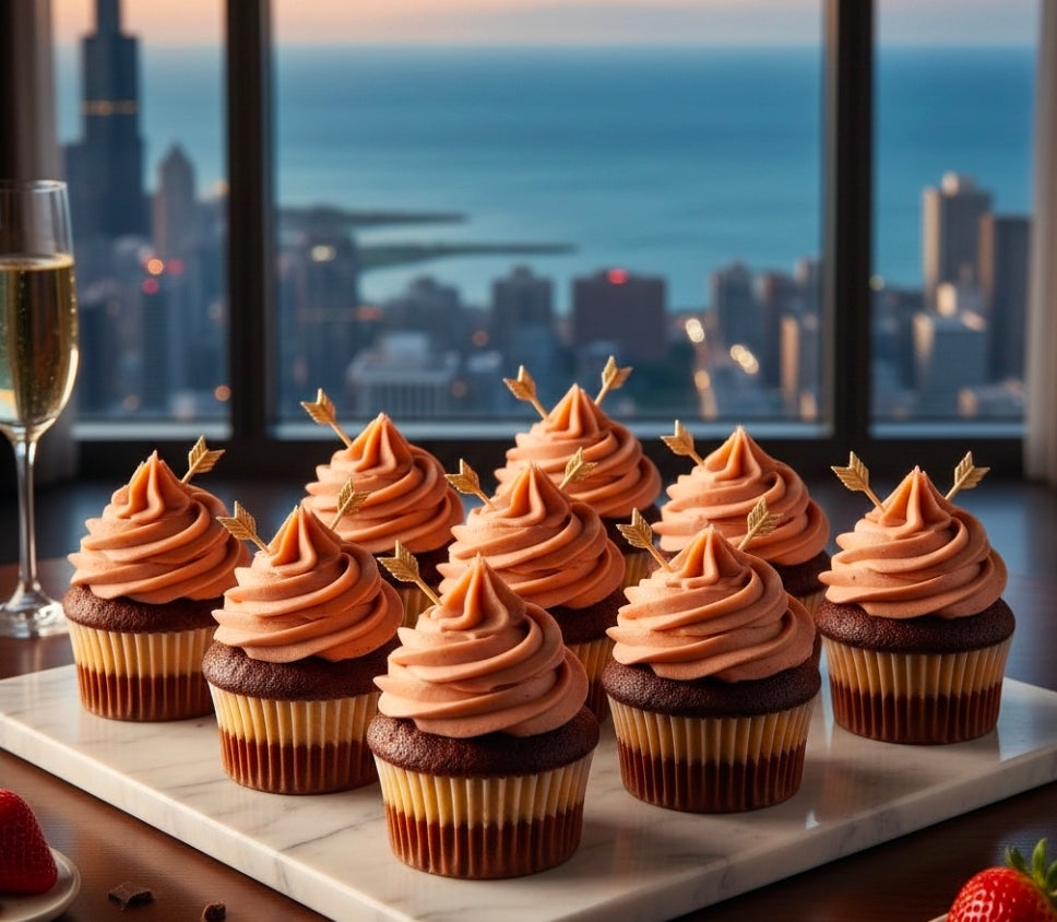CUPID’S ARROW NEAPOLITAN CANNA-CUPCAKES