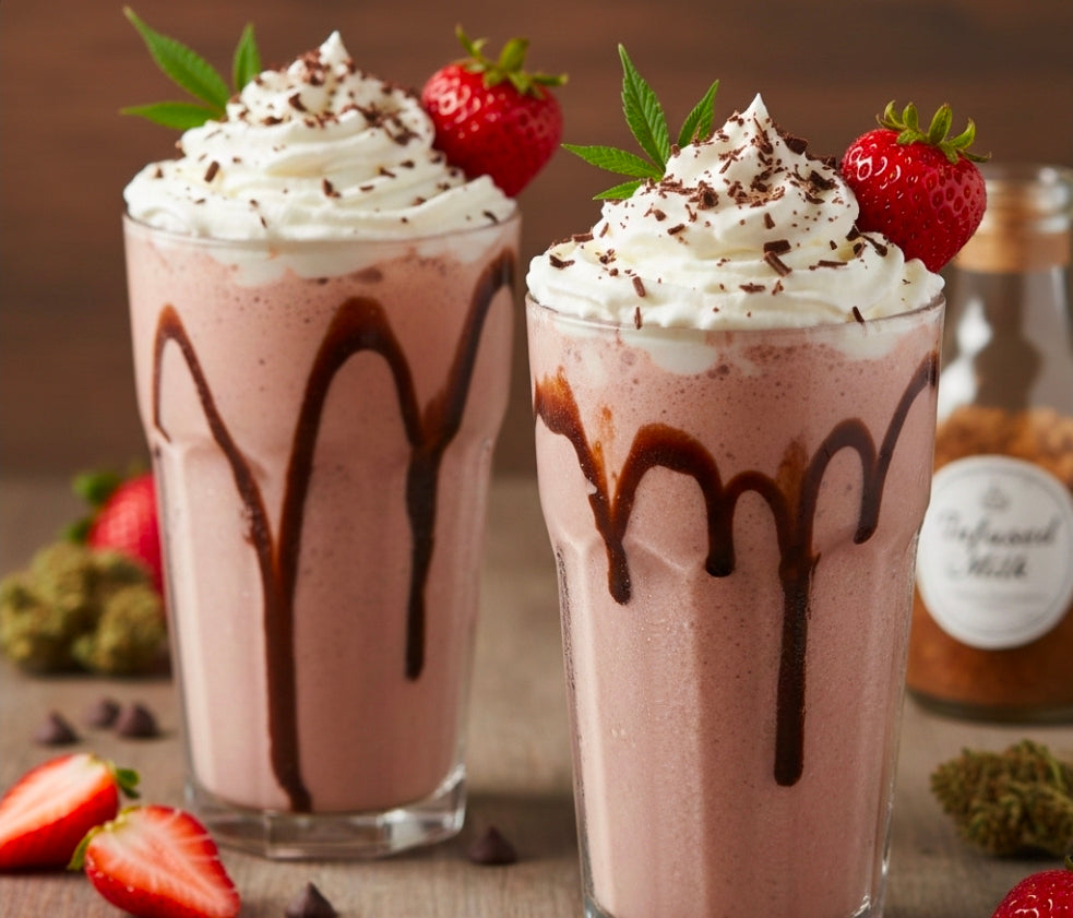 Canna-Strawberry Chocolate Milkshake