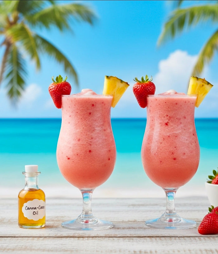 Coconut Strawberry Canna-Coladas