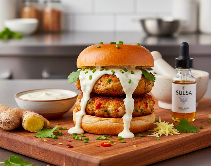 Spicy Crab Cake Canna-Sliders with Ginger Aioli