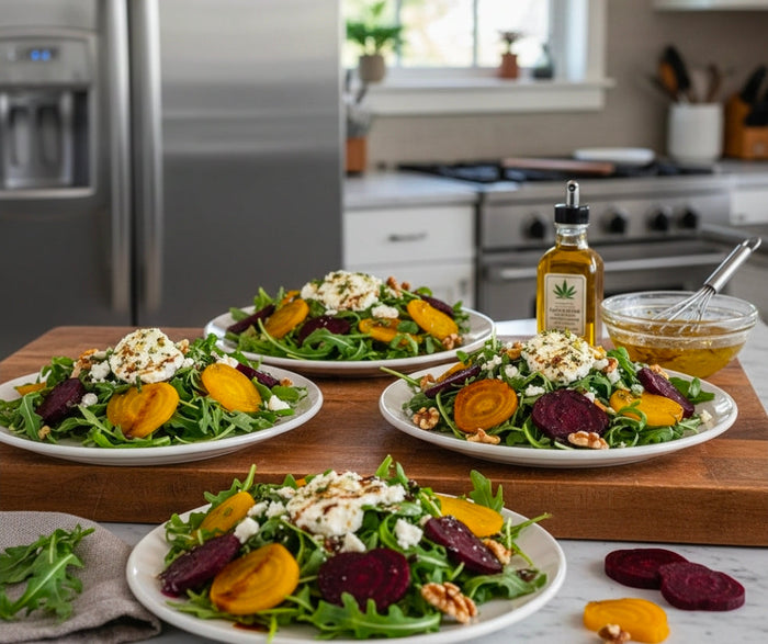 Roasted Beet and Goat Cheese Canna-Heart Salad