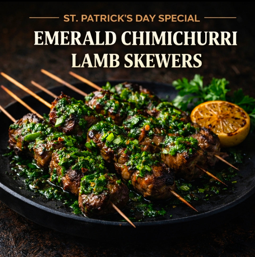 Cannabis-Infused “Emerald Chimichurri Lamb Skewers”