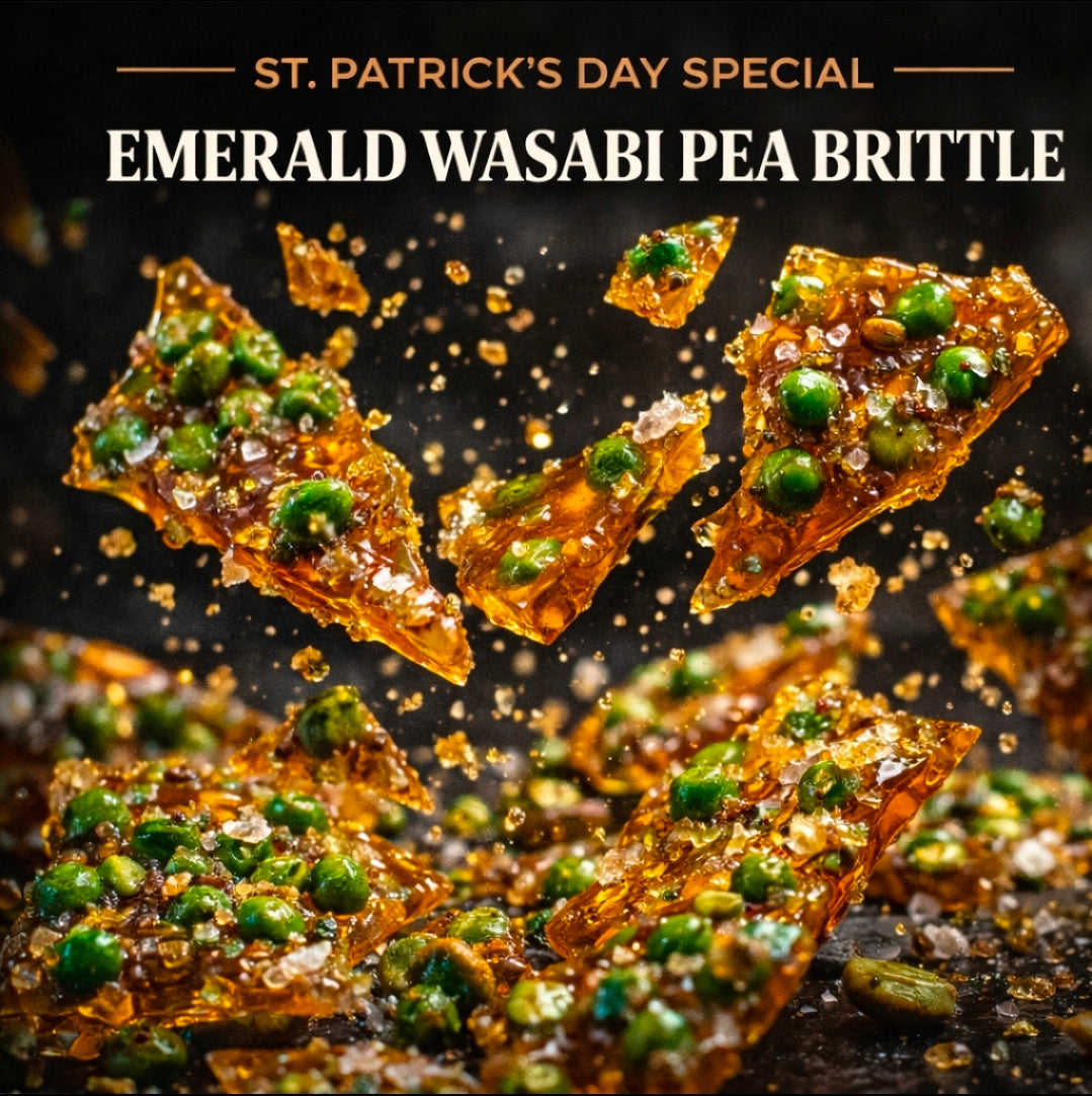 Cannabis-Infused “Emerald Wasabi Pea Brittle”
