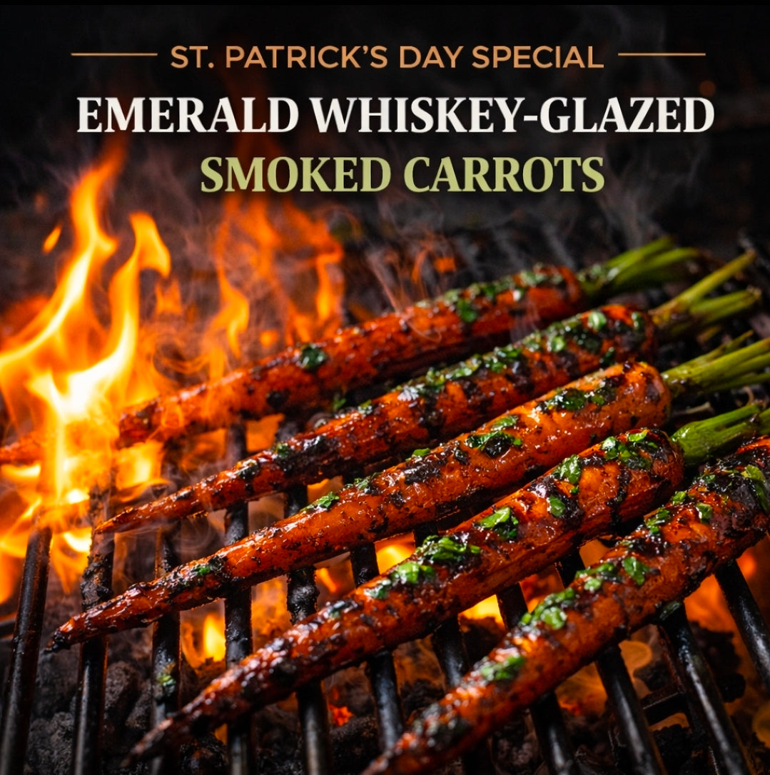 Cannabis-Infused “Emerald Whiskey-Glazed Smoked Carrots”