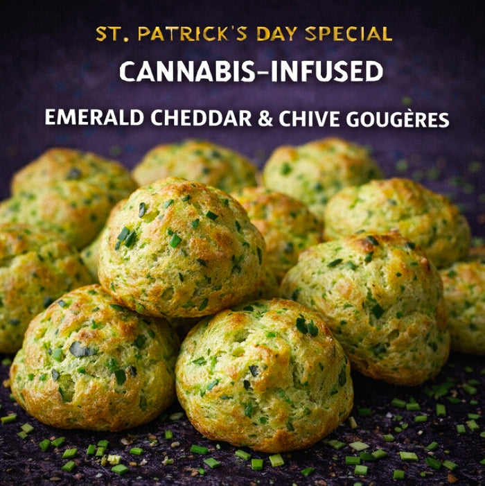Cannabis-Infused Emerald Cheddar & Chive Gougères