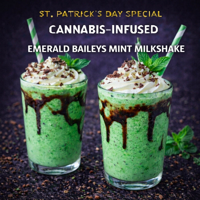 Cannabis-Infused Emerald Baileys Mint Milkshake