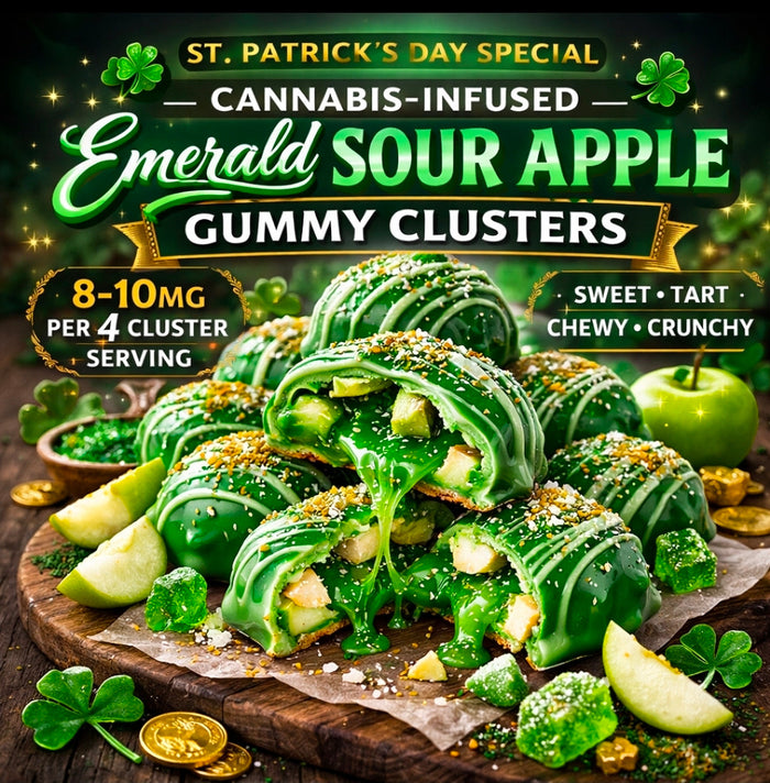 Cannabis-Infused Emerald Sour Apple Gummy Clusters