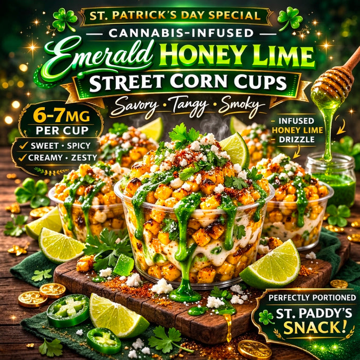 Cannabis-Infused Emerald Honey Lime Street Corn Cups