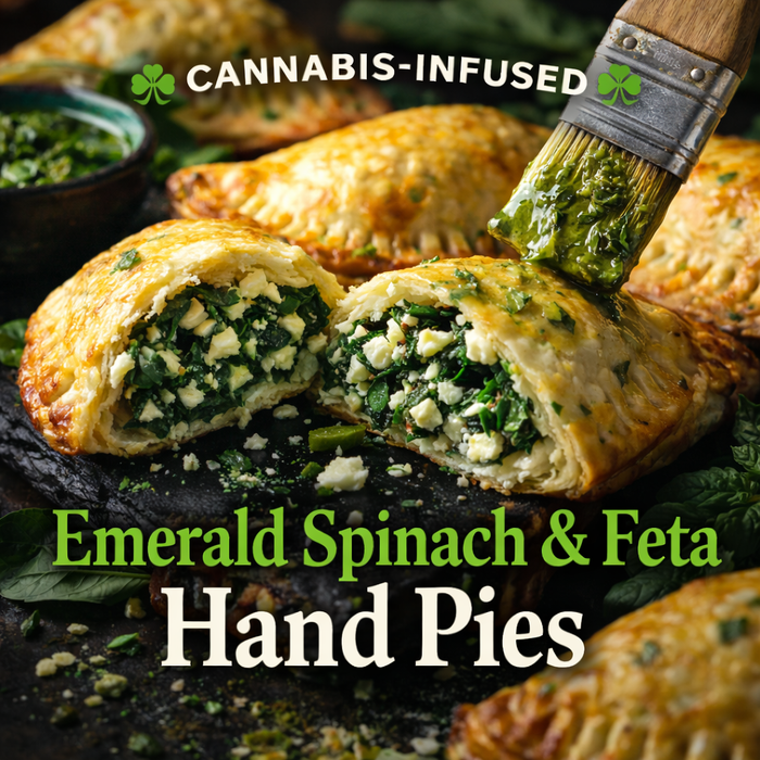 Cannabis-Infused “Emerald Spinach & Feta Hand Pies