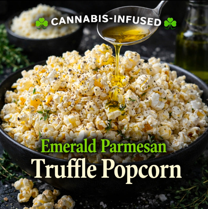 Cannabis-Infused “Emerald Parmesan Truffle Popcorn”
