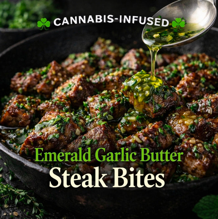 Cannabis-Infused “Emerald Garlic Butter Steak Bites