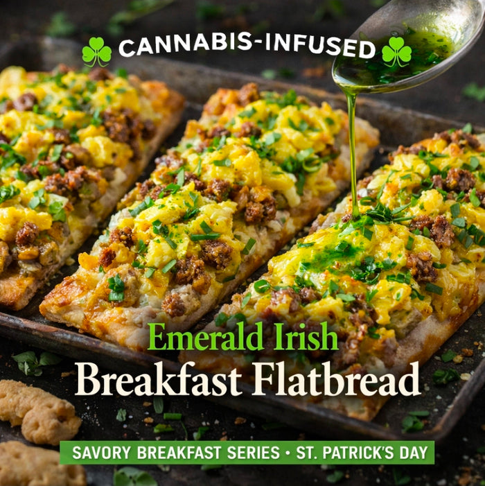 Cannabis-Infused “Emerald Irish Breakfast Flatbread”