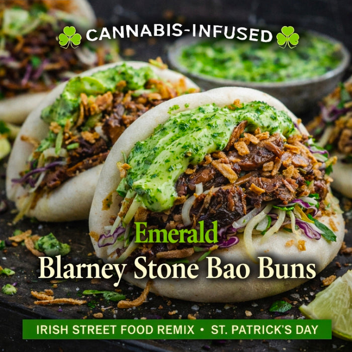 Cannabis-Infused “Emerald Blarney Stone Bao Buns”