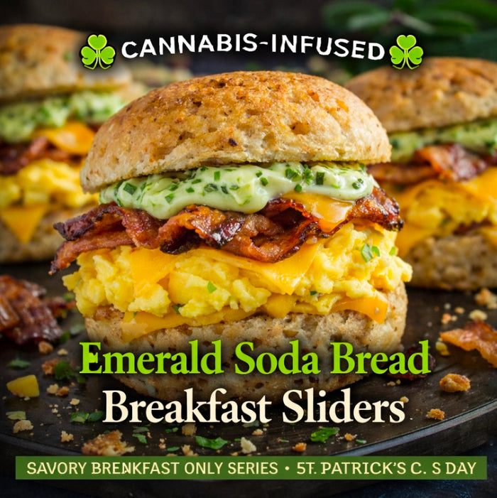 Cannabis-Infused “Emerald Soda Bread Breakfast Sliders”