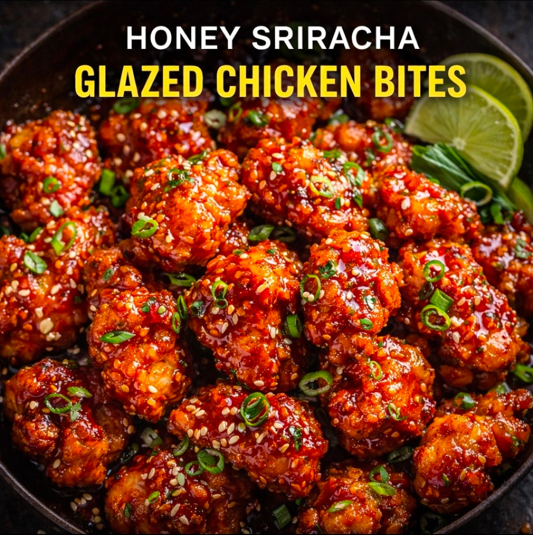 Cannabis-Infused Honey Sriracha Glazed Chicken Bites