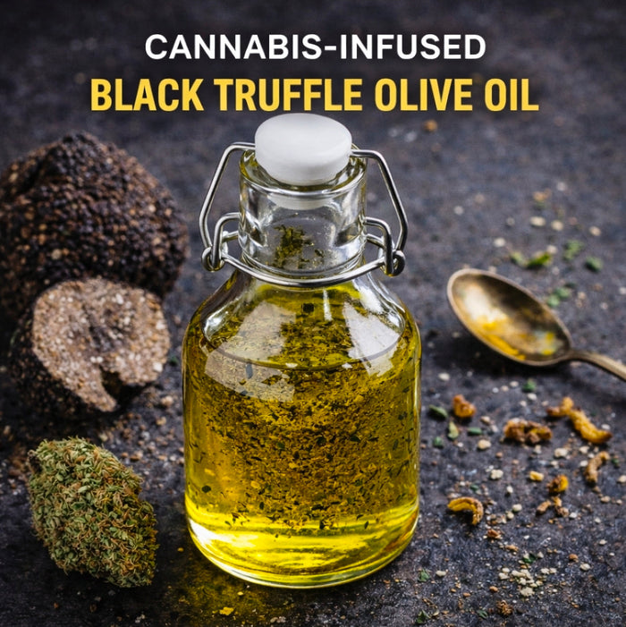 Cannabis-Infused Black Truffle Olive Oil