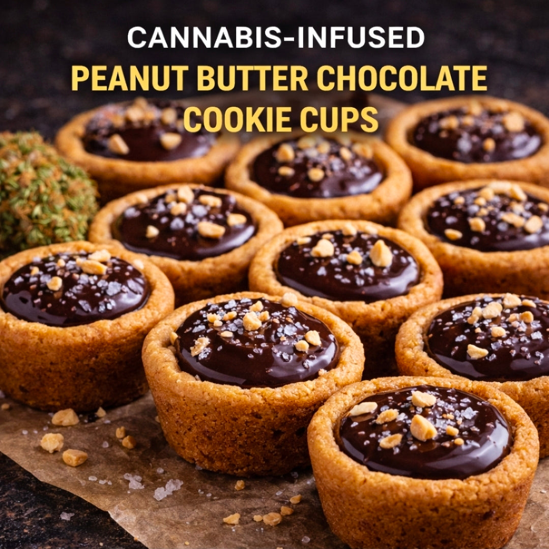 Cannabis-Infused Peanut Butter Chocolate Cookie Cups