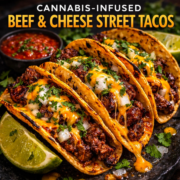 Cannabis-Infused Beef & Cheese Street Tacos
