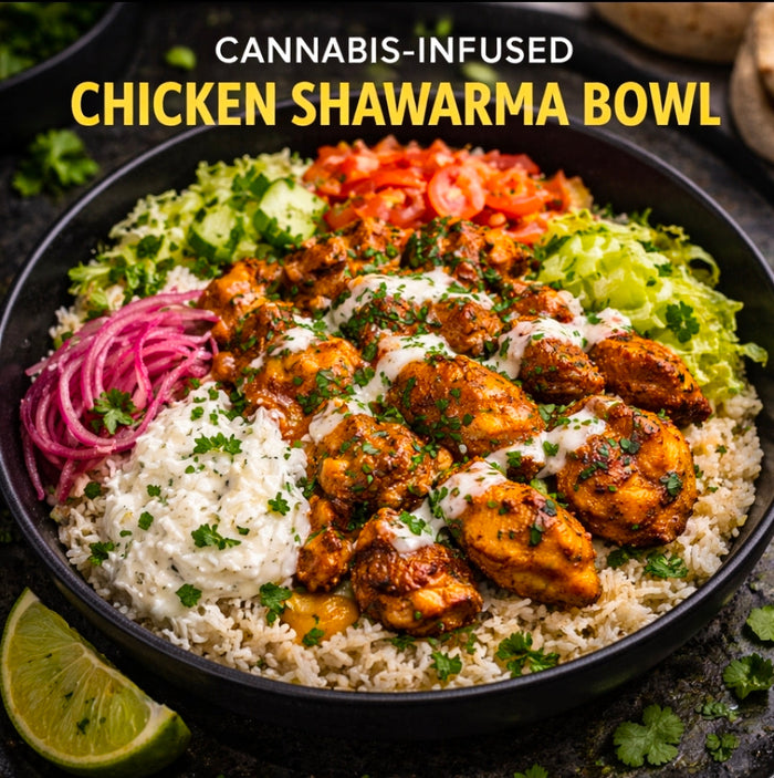 Cannabis-Infused Chicken Shawarma Bowl