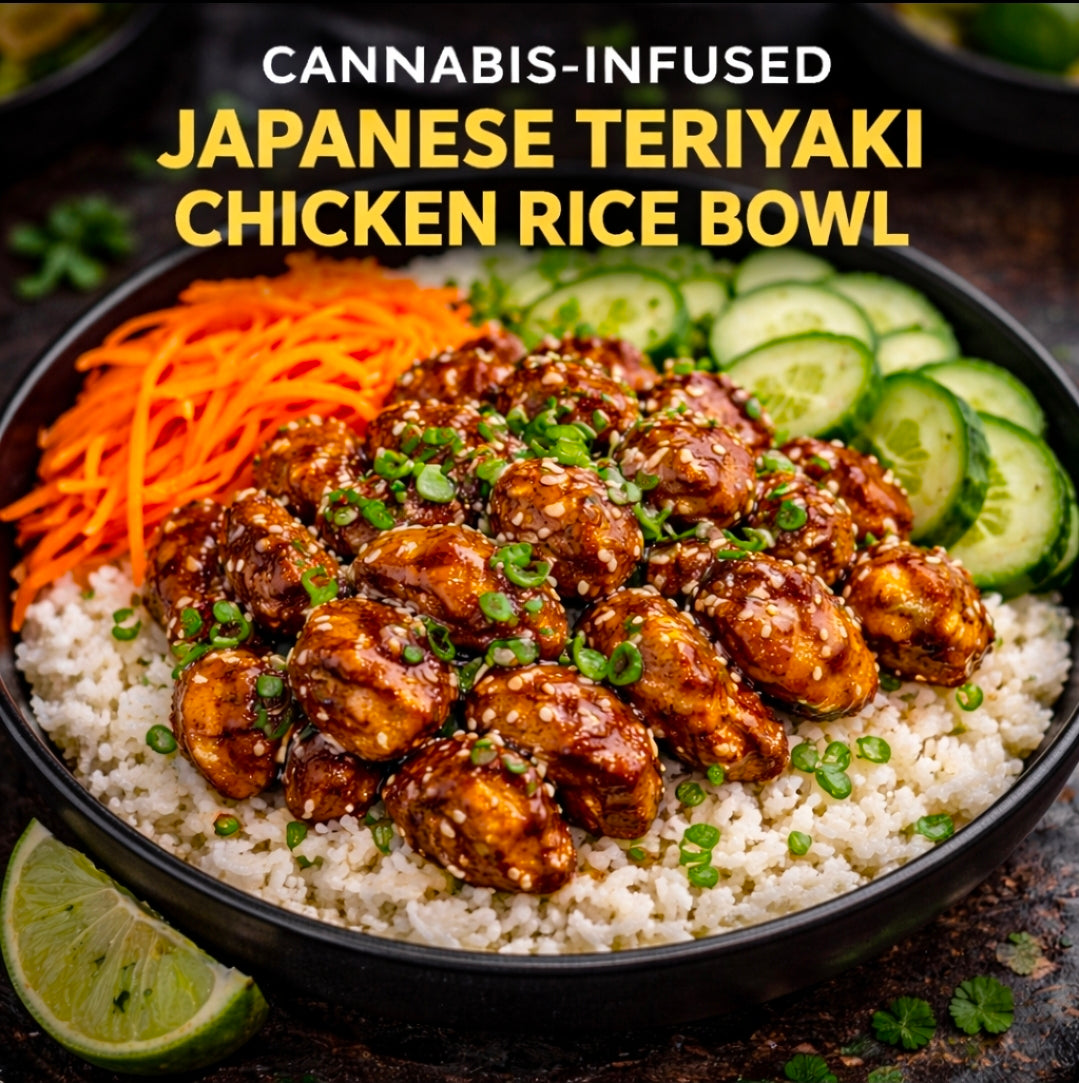 Cannabis-Infused Japanese Teriyaki Chicken Rice Bowl