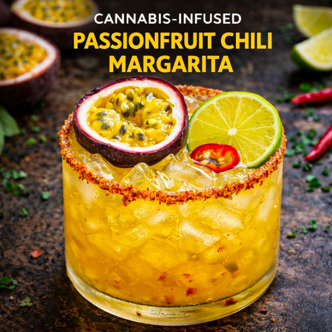 Cannabis-Infused Passionfruit Chili Margarita