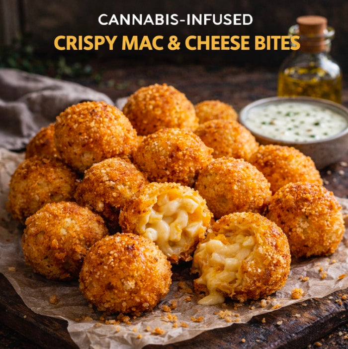 CANNABIS-INFUSED CRISPY MAC & CHEESE BITES