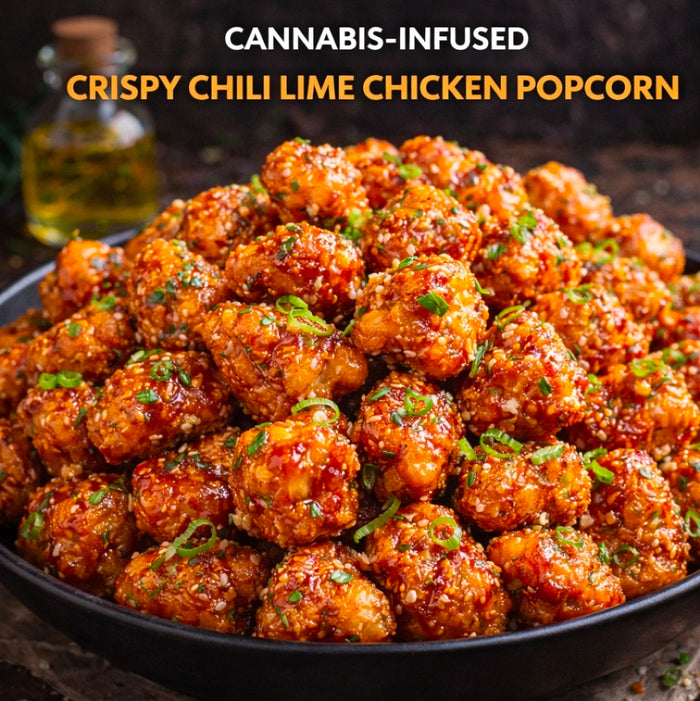 CANNABIS-INFUSED CRISPY CHILI LIME CHICKEN POPCORN