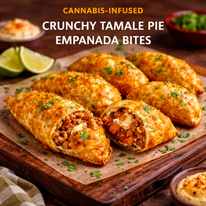 CANNABIS-INFUSED CRUNCHY TAMALE PIE EMPANADA BITES