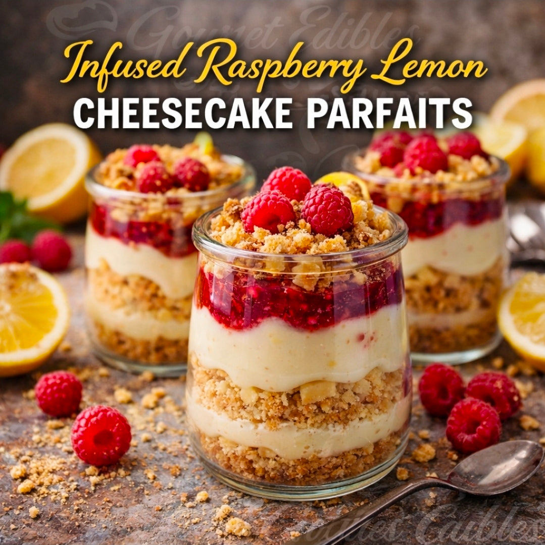 Infused Raspberry Lemon Cheesecake Parfaits