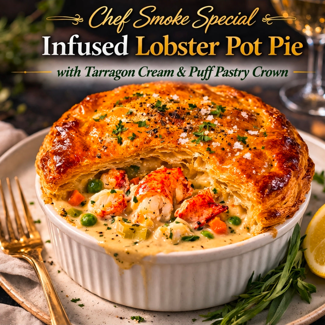 Chef Smoke Special: Infused Lobster Pot Pie with Tarragon Cream and Puff Pastry Crown