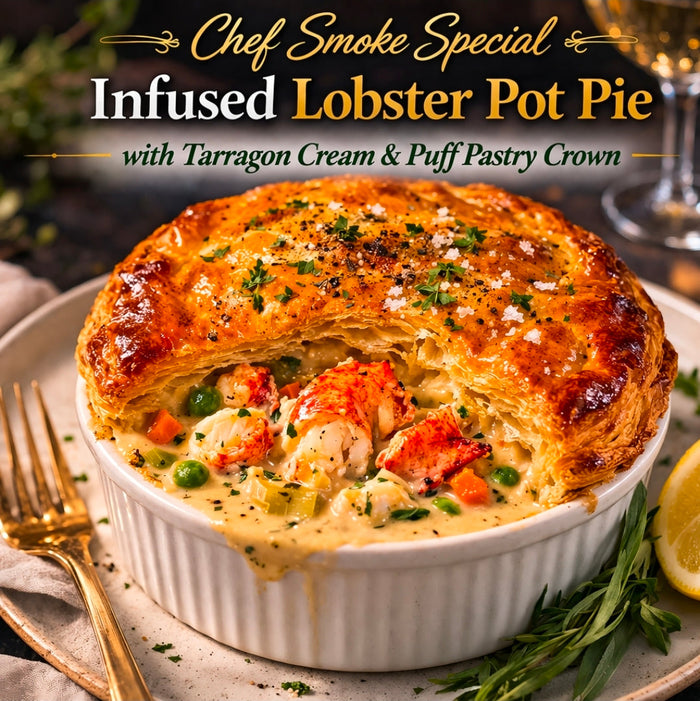 Chef Smoke Special: Infused Lobster Pot Pie with Tarragon Cream and Puff Pastry Crown