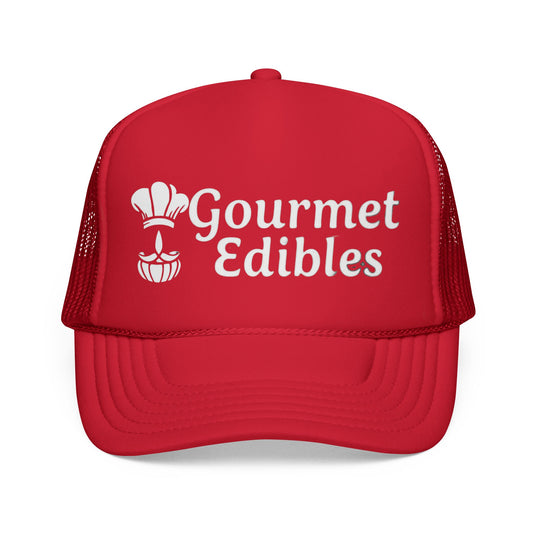 Cannabis Gourmet Edibles Trucker Cap — Breathable Mesh Hat for Cannabis Enthusiasts