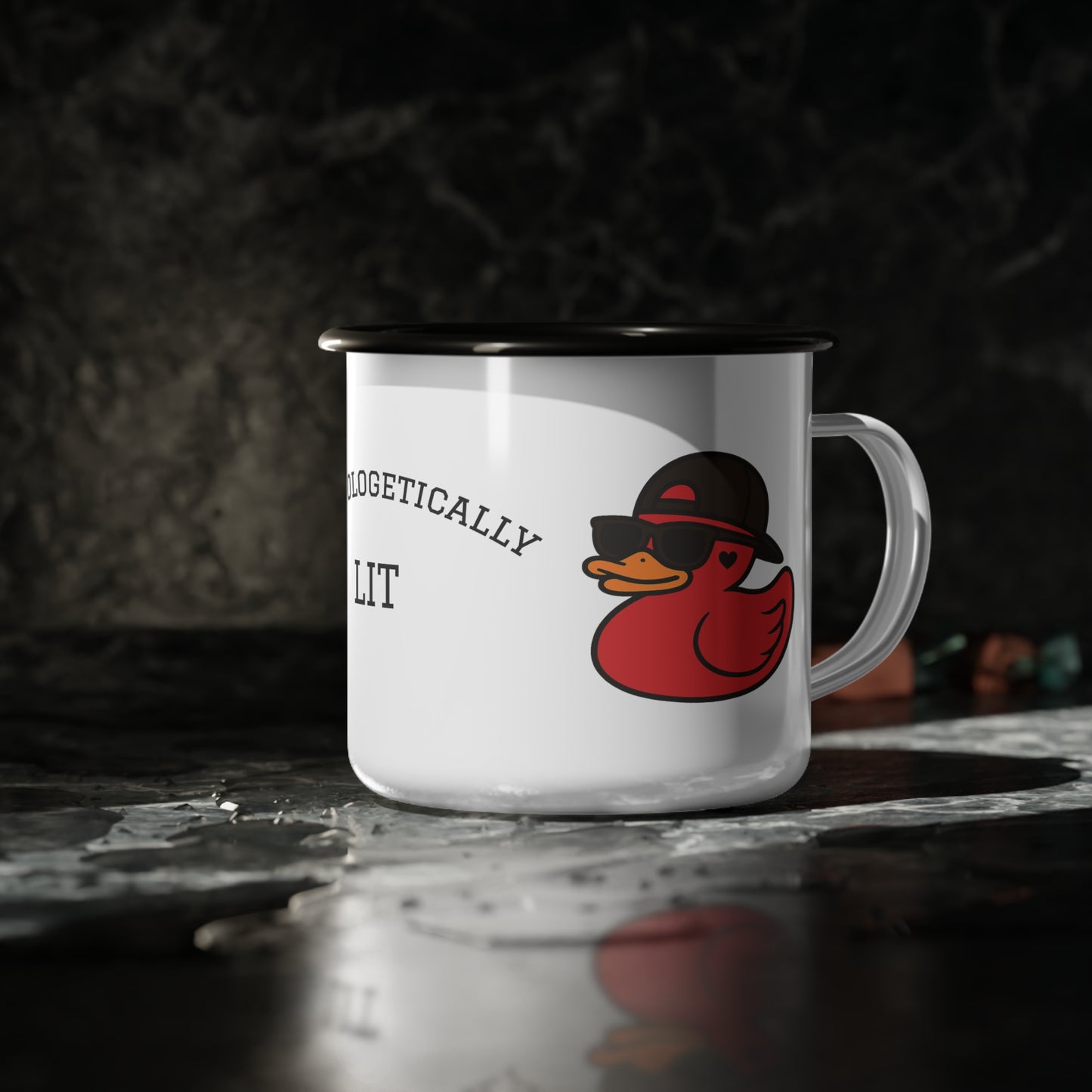 Unapologetically Lit Enamel Mug