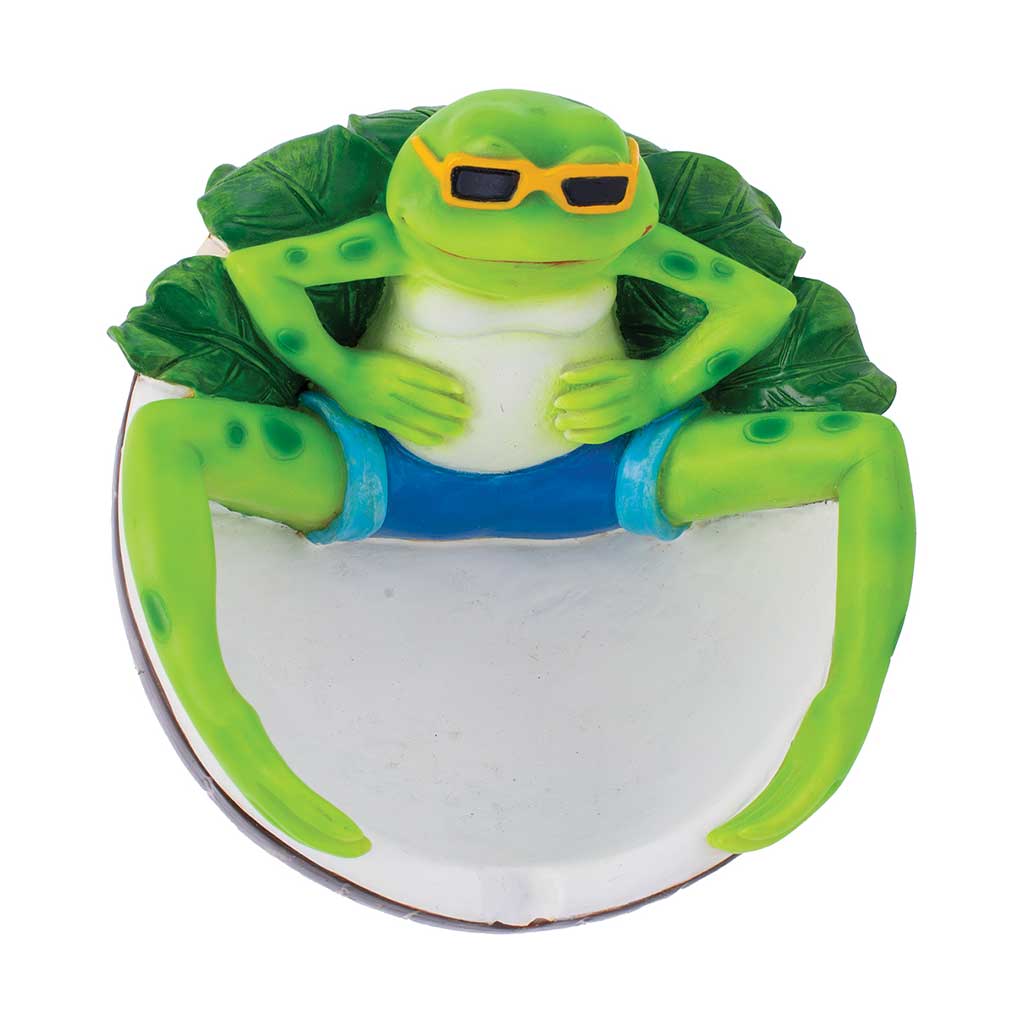 CHILLING GREEN FROG ASHTRAY